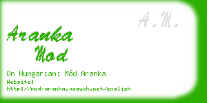 aranka mod business card