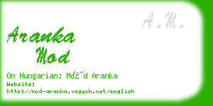 aranka mod business card